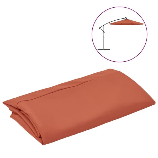vidaXL erstatningsdug til hængeparasol 300 cm terracotta - Parasoller & solafskærmning – stof