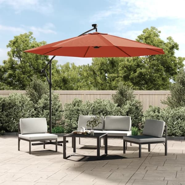 vidaXL erstatningsdug til hængeparasol 300 cm terracotta -  Parasoller & solafskærmning – stof