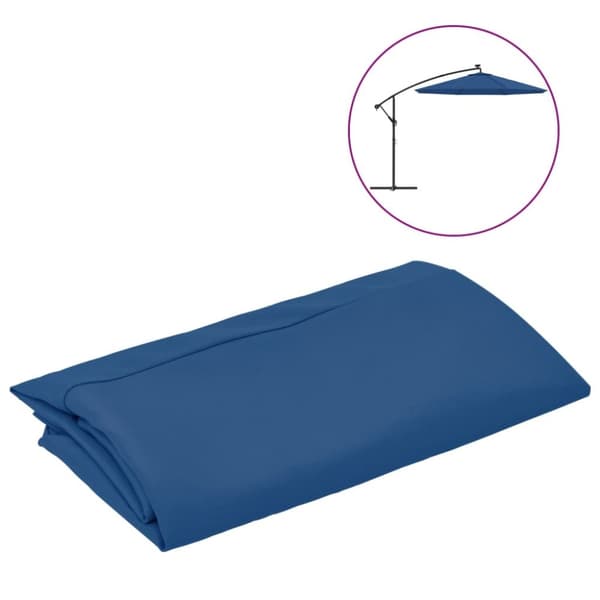 The Living Store parasoldug til hængeparasol 350 cm azurblå - Parasoller & solafskærmning – stof