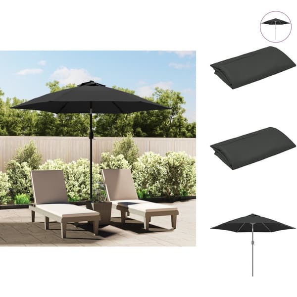 Tyg till parasoll & solskydd - Living Reservtyg för parasoll antracit 300 cm