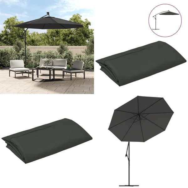 Aurinkovarjon vaihtokangas antrasiitti 350 cm - Vaihtokangas - Vaihtokankaat - Home & Living