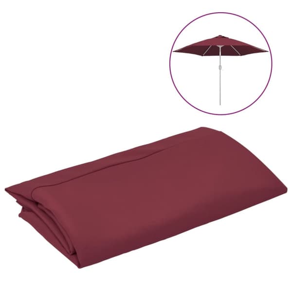 Udskiftningsdug til parasol 300 cm bordeauxfarvet - Erstatningsdug Til Parasol - Erstatningsduge Til Parasoller - Home & Living