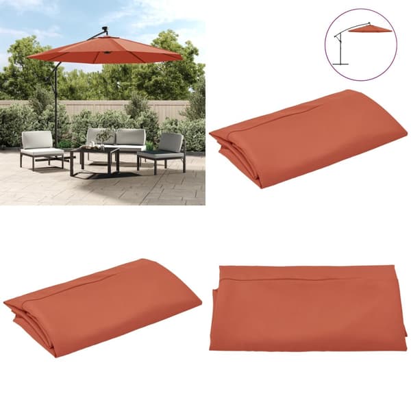 Erstatningsdug til hængeparasol 300 cm terracotta - Udskiftningsdug Til Parasol - Udskiftningsduge Til Parasoller - Home & Living