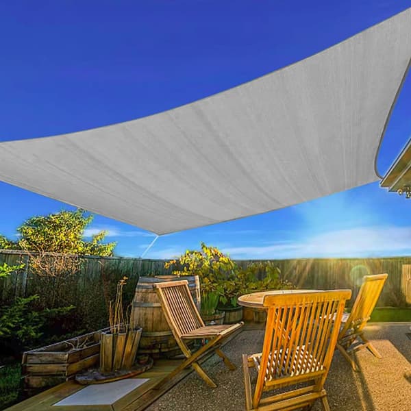 Vandtæt skyggedug - 5x5 m - polyester - UV-beskyttelse