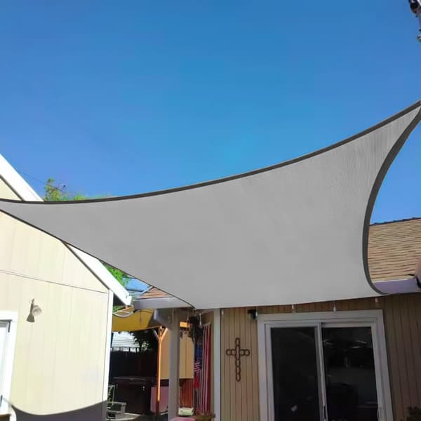 4x4m UV-beständigt vattentätt polyester skuggduk för trädgård & uteplats