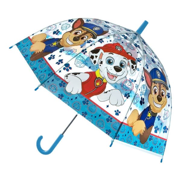 Paw Patrol lasten sateenvarjo 69 cm sininen/läpinäkyvä