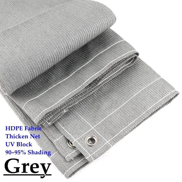 HDPE Solskyggenet, 90~95% UV-beskyttelse, fås i kaffe, beige, grå,Grå, 2mx4m