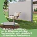 Miniatyrbillede 3 af 3: Jordanker, SONGMICS Alu-Side markiser, 11.5x11.5x46 cm, Grå
