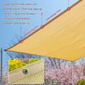 Miniatyrbillede 3 af 8: OBOSOE Solsejl 3x5 m UV-beskyttelse 95%, Skyggesejl & Skyggenet til Gårdhave, Have, Pool, Terrasse