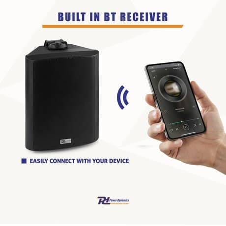 Power Dynamics WS50AB svart WiFi och Bluetooth aktiva högtalarset