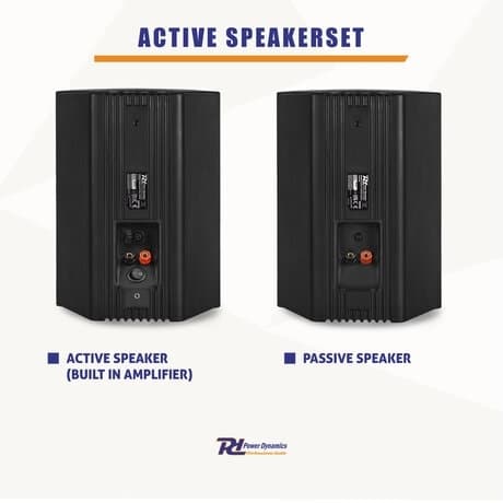Power Dynamics WS50AB svart WiFi och Bluetooth aktiva högtalarset