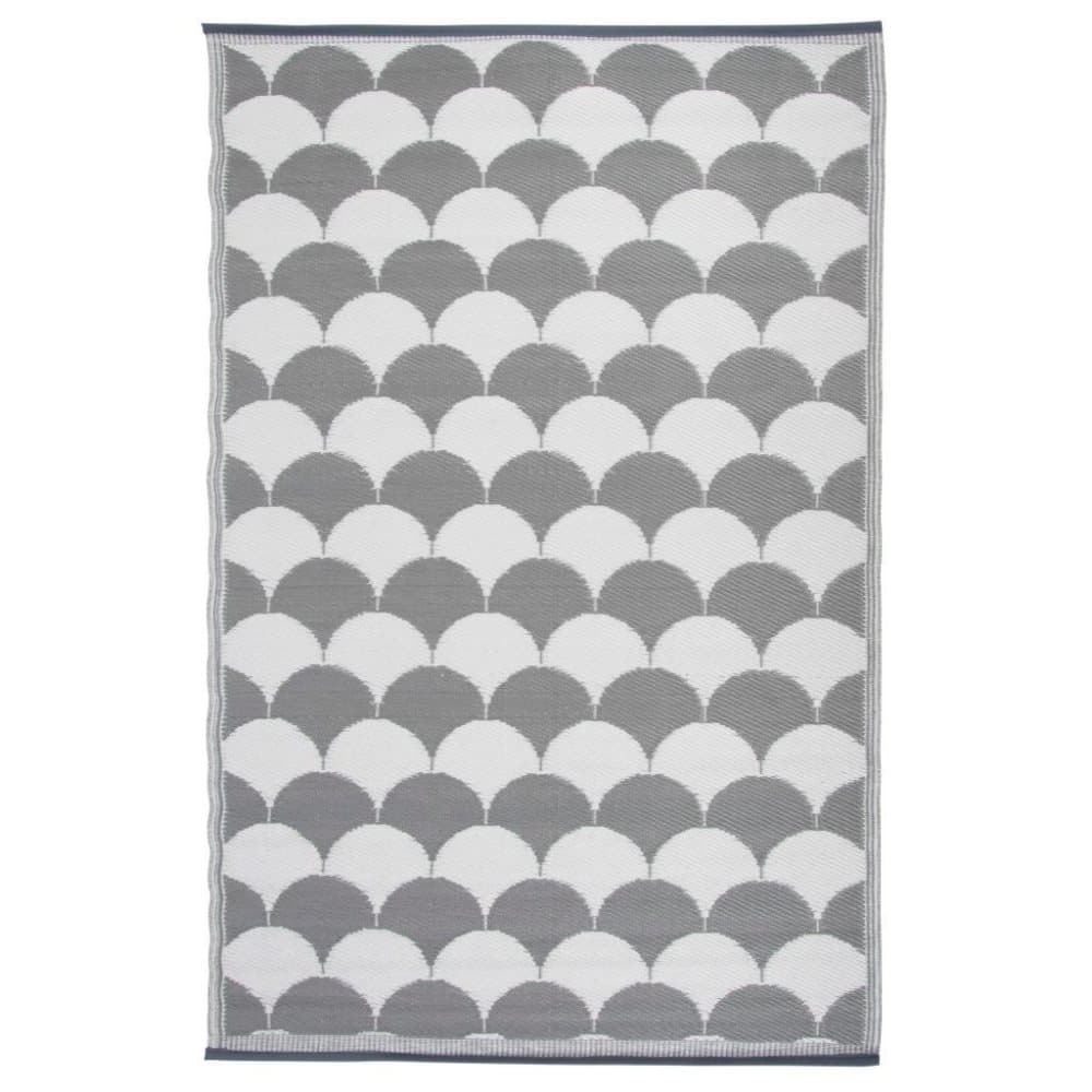 Esschert Design Uteteppe 180x121 cm grå og hvit OC24