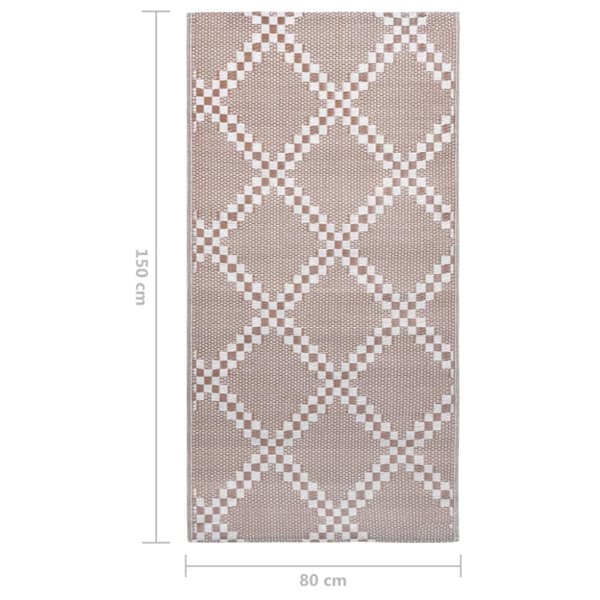 vidaXL Uteteppe ARAKIL brun 80x150 cm PP