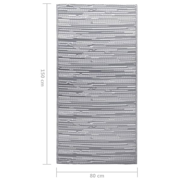 vidaXL Uteteppe ARAKIL grå 80x150 cm PP