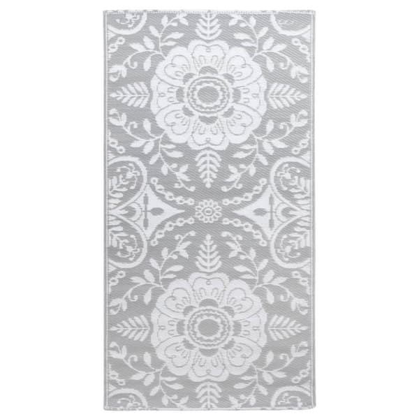 vidaXL Utomhusmatta ARAKIL ljusgrå 80x150 cm PP