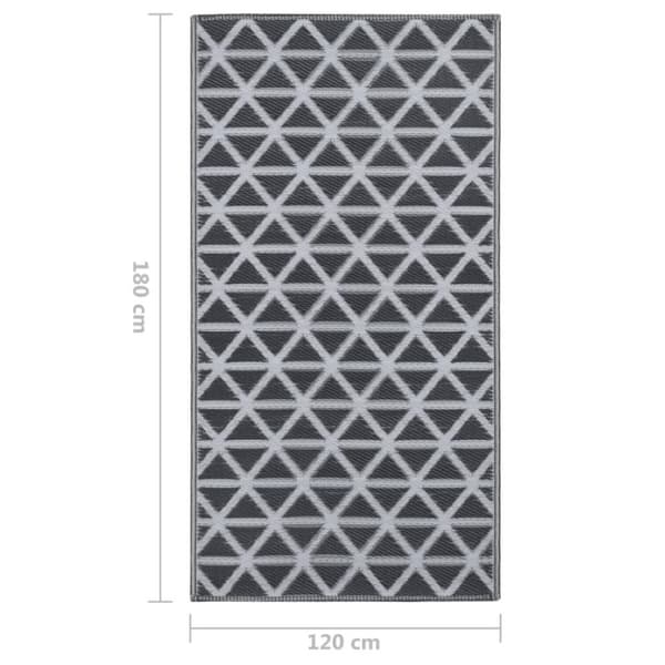 vidaXL Uteteppe ARAKIL svart 120x180 cm PP