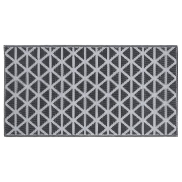 vidaXL Uteteppe ARAKIL svart 190x290 cm PP