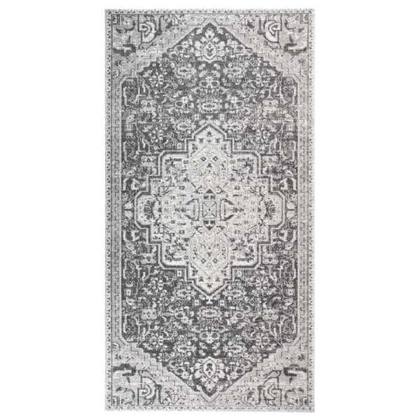 vidaXL Utomhusmatta plattvävd 80x150 cm ljusgrå