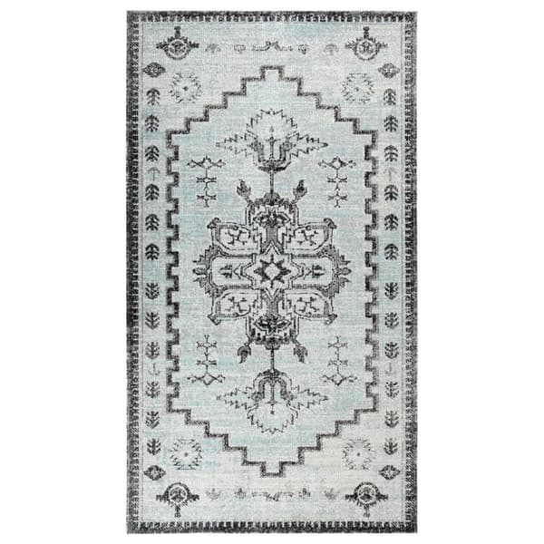 vidaXL Utomhusmatta plattvävd 115x170 cm grön och grå