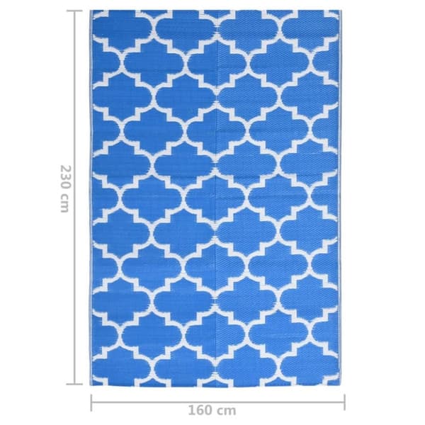 vidaXL Utomhusmatta ARAKIL blå 160x230 cm PP