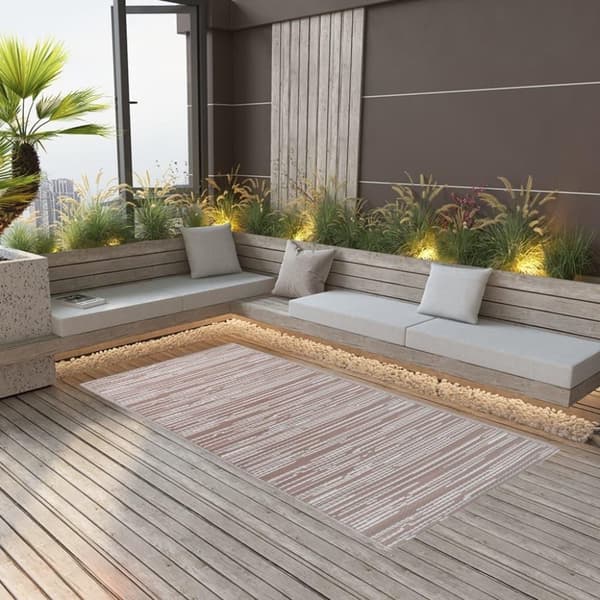 vidaXL Utomhusmatta ARAKIL taupe 140x200 cm PP
