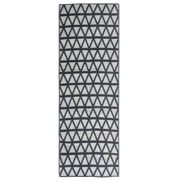 vidaXL Utomhusmatta ARAKIL svart 80x250 cm PP