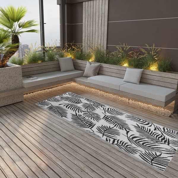 vidaXL Utomhusmatta ARAKIL svart 80x250 cm PP