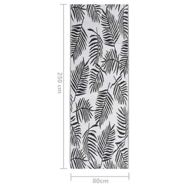 vidaXL Ulkomatto ARAKIL musta 80x250 cm PP