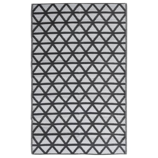 vidaXL Uteteppe ARAKIL svart 140x200 cm PP