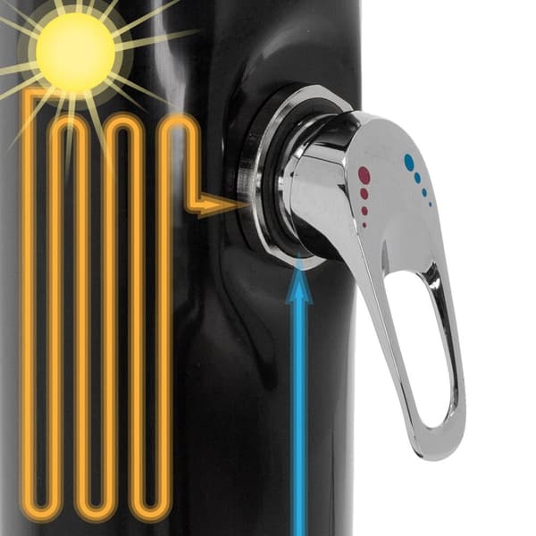 Aurinkosuihku Ulkosuihku Puutarhasuihku Leirintäalueen suihku Allassuihku Solar 20 L Musta