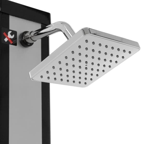 Solcellsdusch Utomhusdusch Trädgårdsdusch Campingdusch med fotdusch 40 L Silver