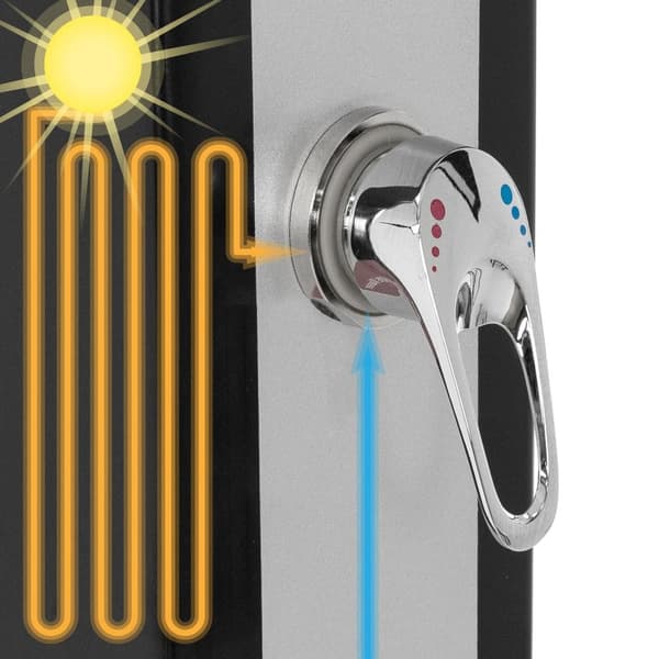 Solcellsdusch Utomhusdusch Trädgårdsdusch Campingdusch med fotdusch 40 L Silver