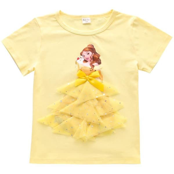 Prinsesse sommer 3D T-shirts & bukser-Elsa-Belle-Rapunzel-Aurora