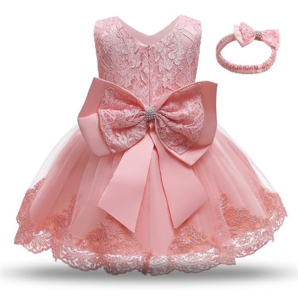 Princess party dresses with Bow and Headband