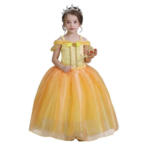 Princess Belle klänning Skönheten & odjuret  + 7 extra tillbehör