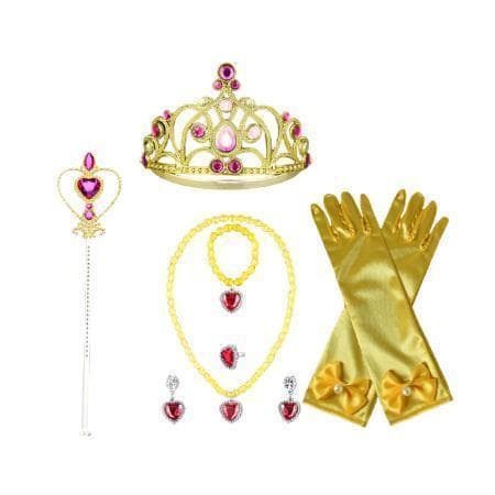 Princess Belle klänning Skönheten & odjuret  + 7 extra tillbehör