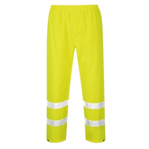 Regnbyxor - Portwest - Gul - Hög synlighet - 100% polyester - Vattentät