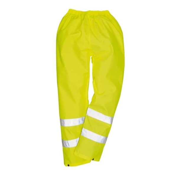 Regnbyxor - Portwest - Gul - Hög synlighet - 100% polyester - Vattentät