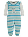 Miniatyrbild 3 av 5: Baby Pojkar Romper och Blus Set Randig Blå Kanz