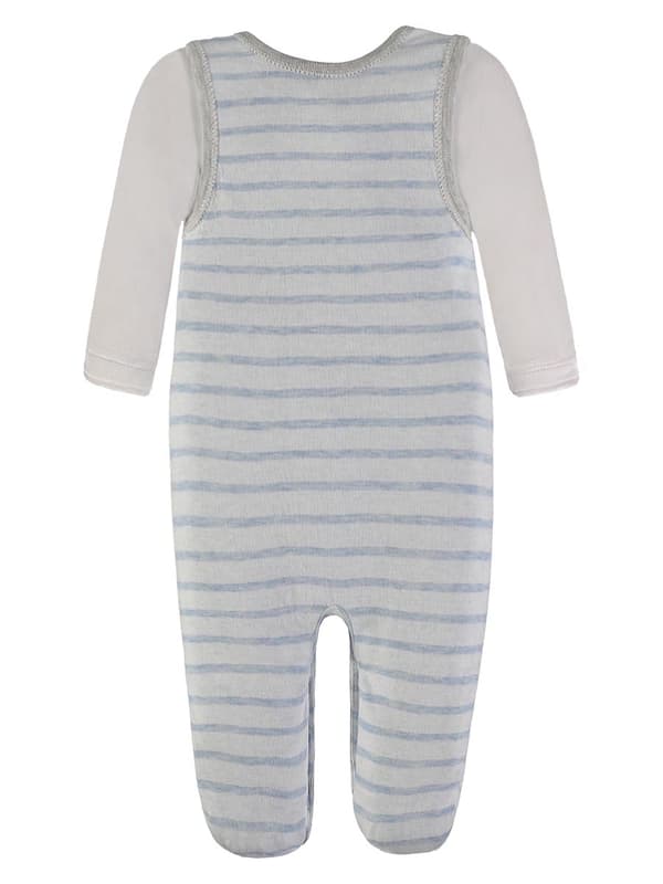 Baby drengesæt med heldragt og bluse, blå Kanz