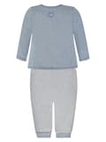 Miniatyrbillede 2 af 6: Baby drengesæt: kaftan, bodysuit og shorts, blå Kanz