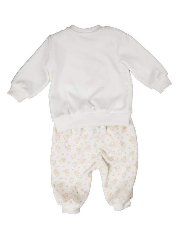 Børnesæt sweatshirt + joggingbukser hvid Kanz