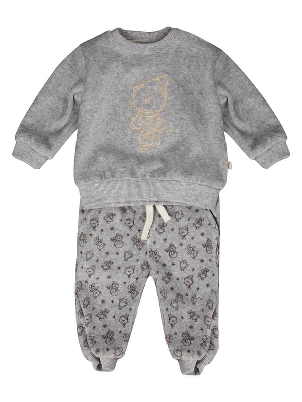 Børnesæt: sweatshirt + joggingbukser, grå, Kanz