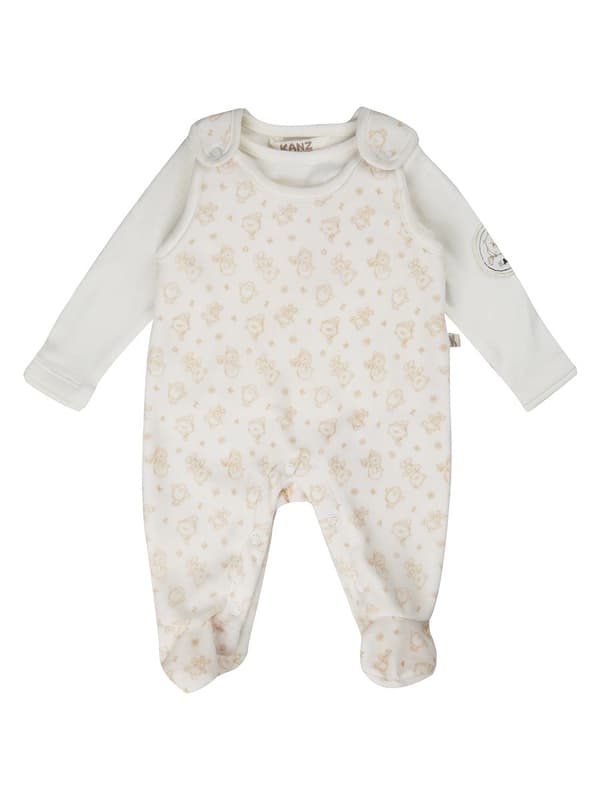 Baby pyjamas + blus vit Kanz