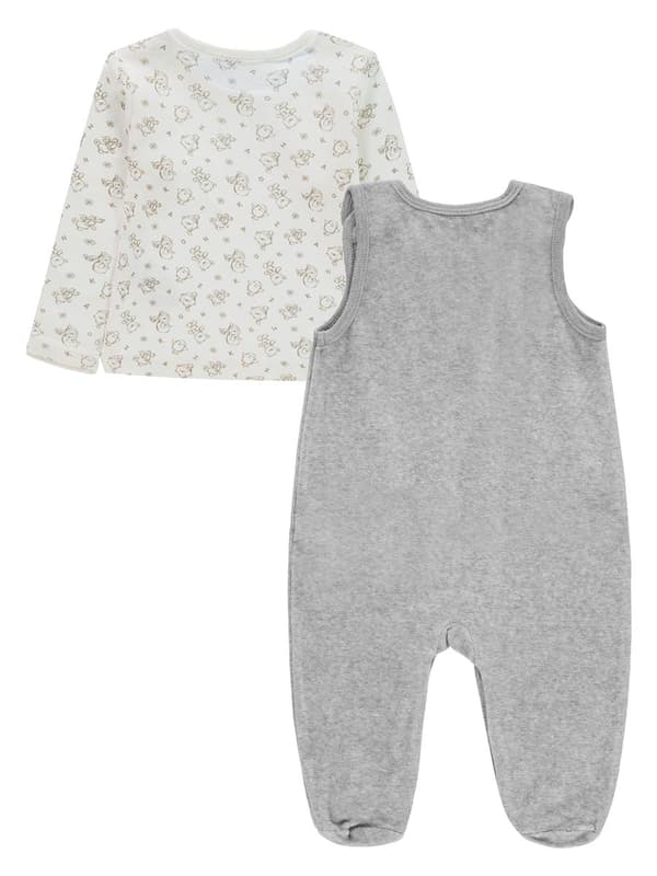 Baby pyjamas + blus grå Kanz