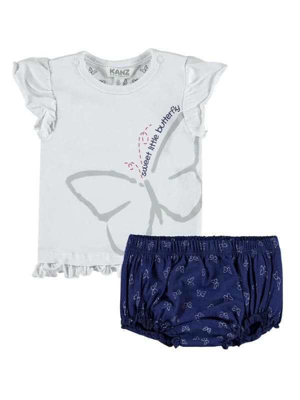 Pigersæt: bluse + shorts