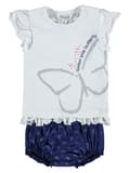 Miniatyrbillede 1 af 5: Pigersæt: bluse + shorts