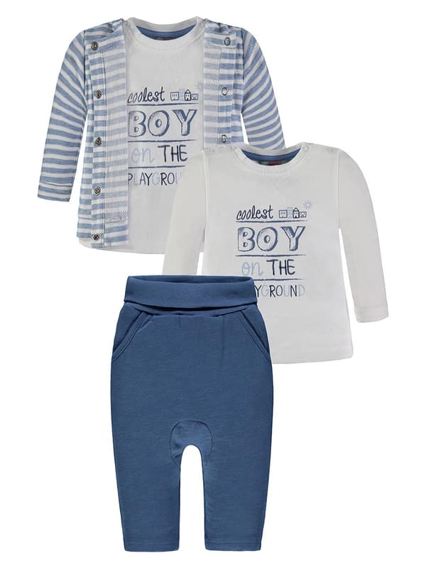 Pojkset: tröja + blus + mjukisbyxor
