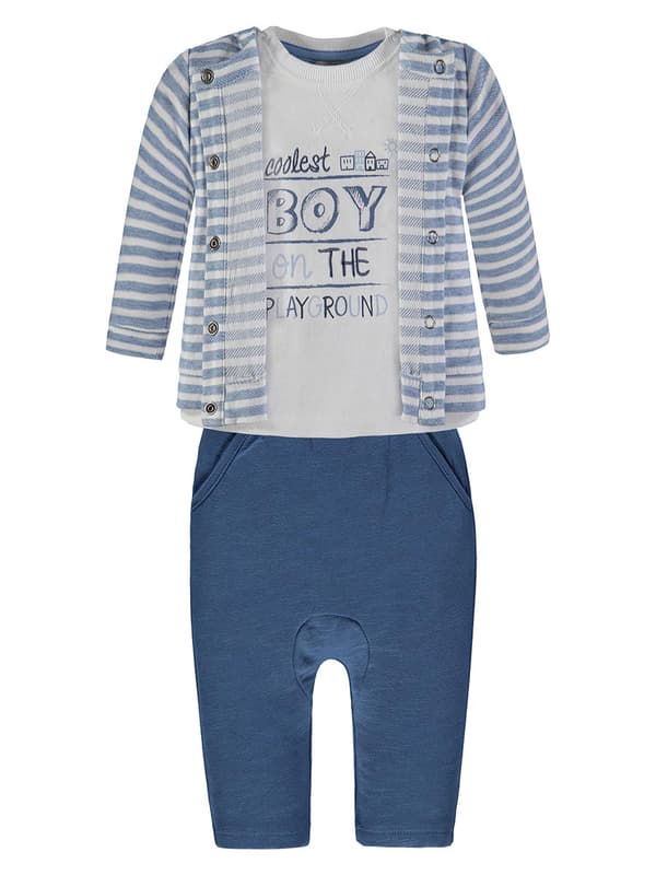 Pojkset: tröja + blus + mjukisbyxor