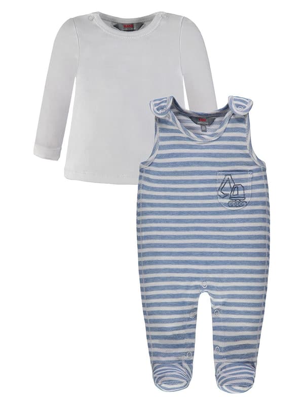 Pojkarsparkdräkt + långärmad blus